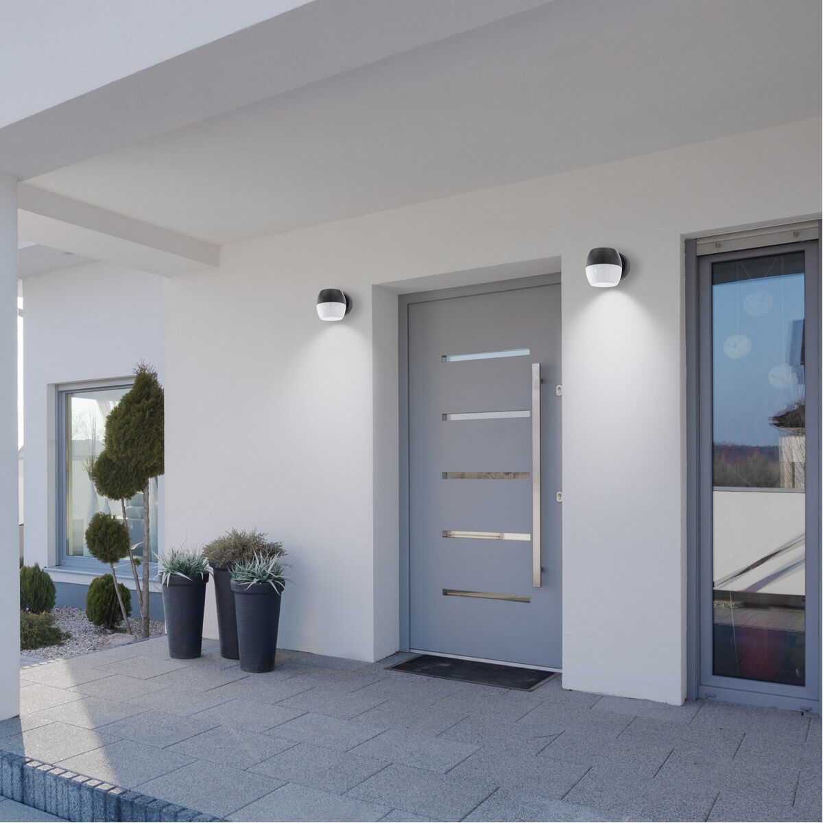 Oncala LED 6 inch Black Outdoor Wall Light