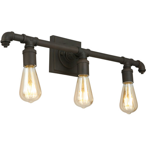 Wymer 3 Light 23.11 inch Matte Bronze Bath Vanity Wall Light