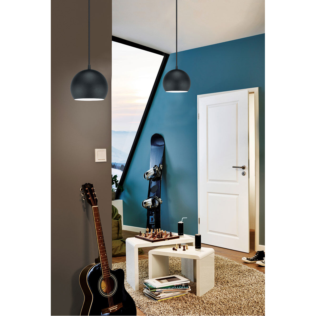 Petto 1 Light 6 inch Black Pendant Ceiling Light