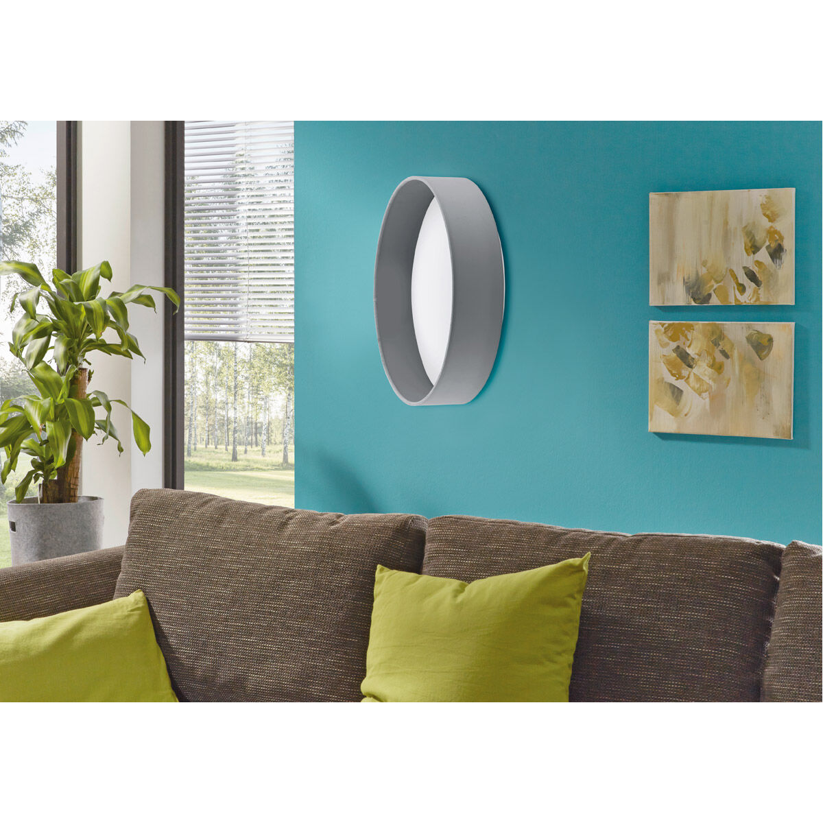 Palomaro LED 12.6 inch Charcoal Grey Flush Mount Ceiling Light