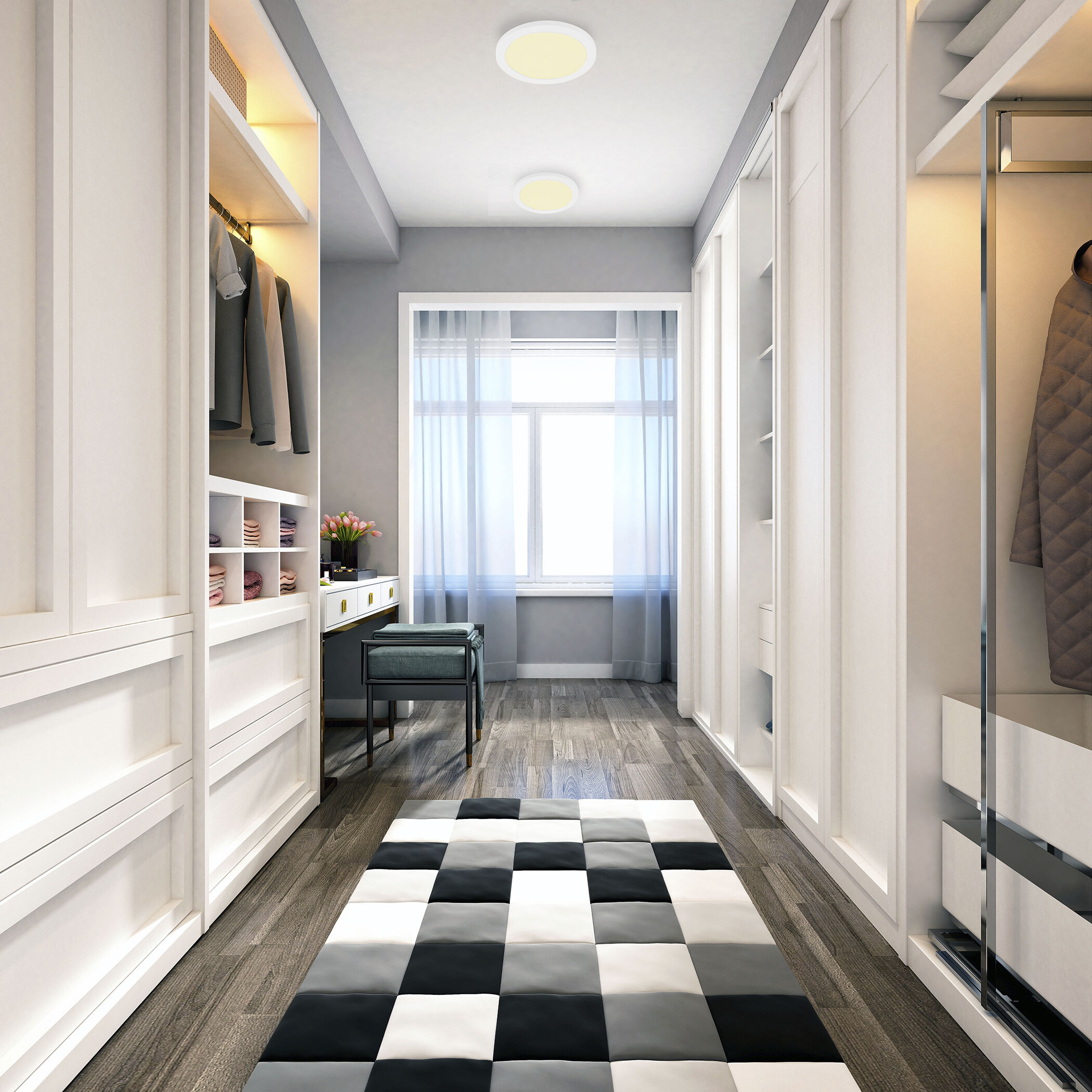 Trago 9 LED 8.86 inch White Flush Mount Ceiling Light, Wall Mountable