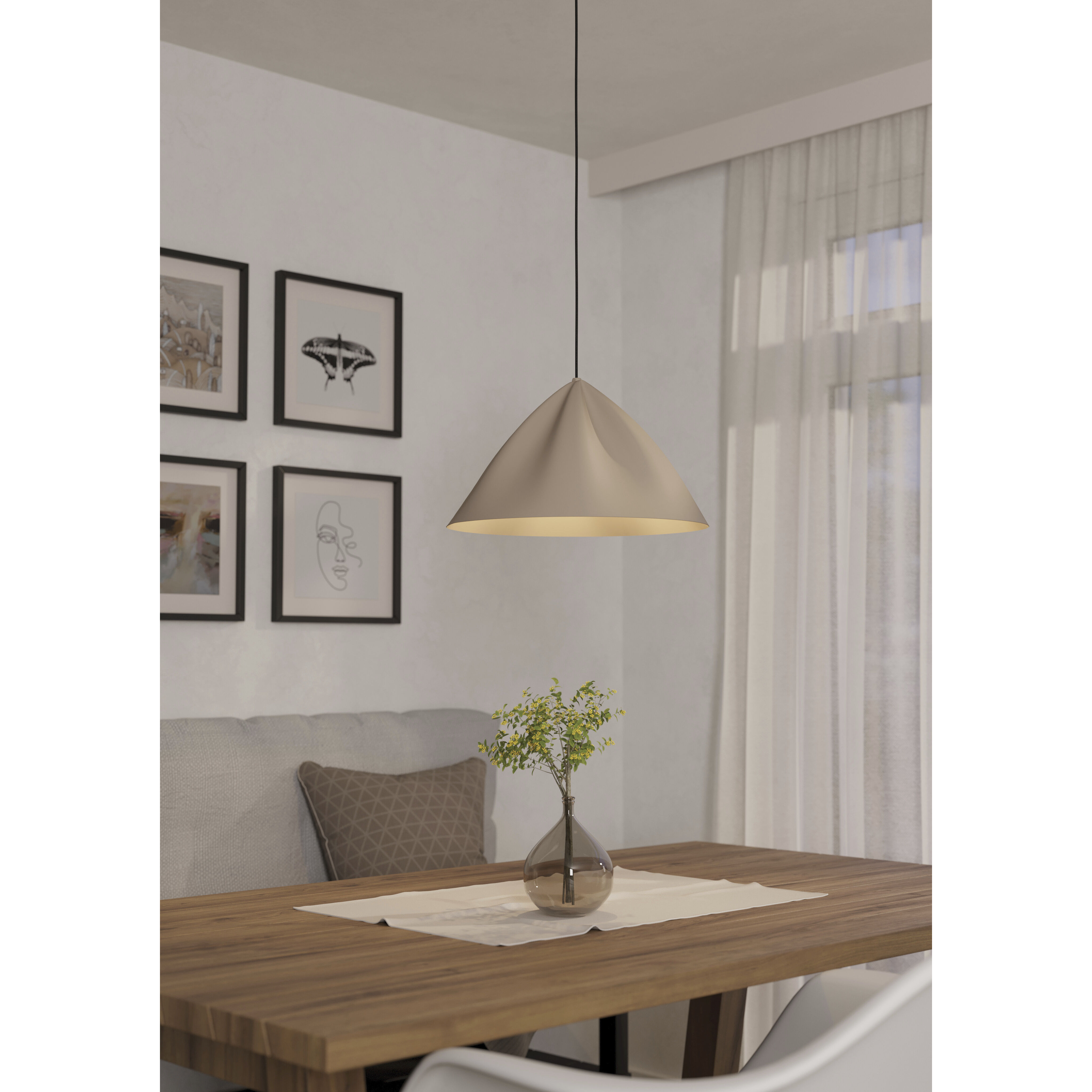 Podere 1 Light 16.54 inch Light Sand Pendant Ceiling Light