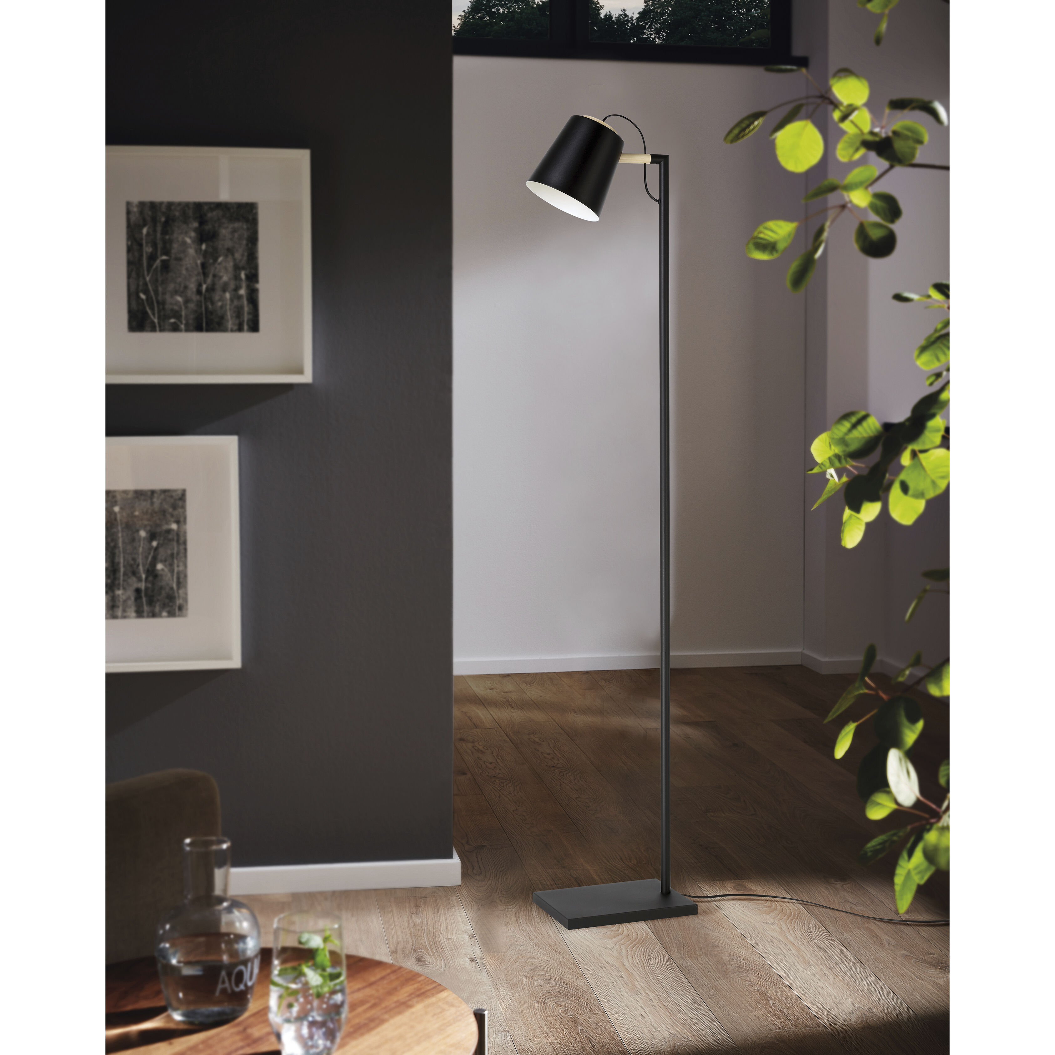 Lacey 60.25 inch 40.00 watt Structured Black Floor Lamp Portable Light