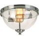 Cecilia 2 Light 13 inch Chrome Flush Mount Ceiling Light