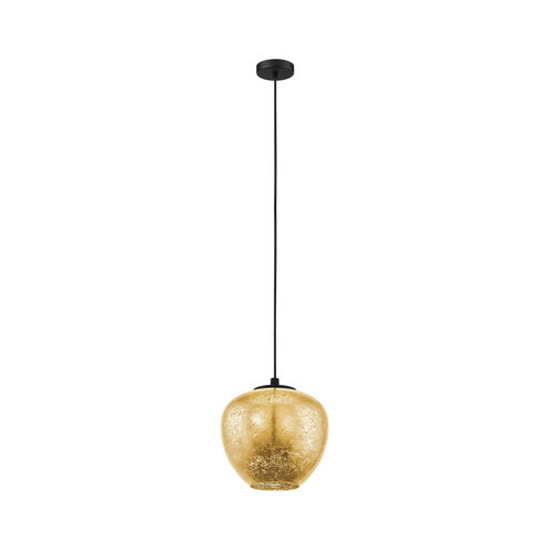 Priorat 1 Light 11.34 inch Black and Gold Pendant Ceiling Light