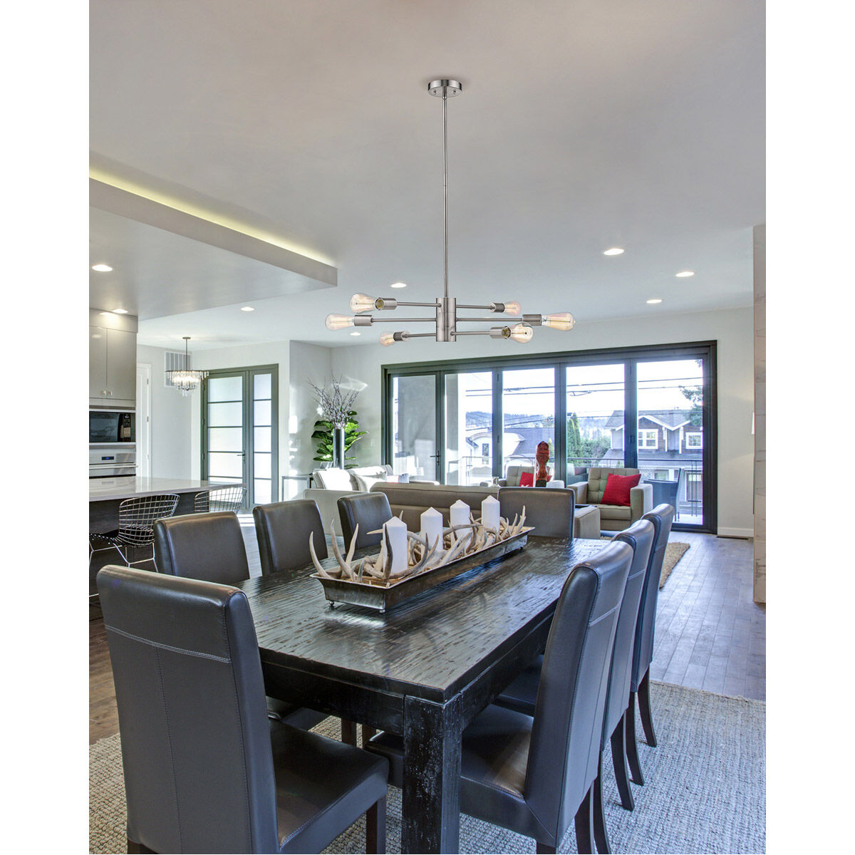 Willsboro 6 Light 26 inch Polished Nickel Pendant Ceiling Light