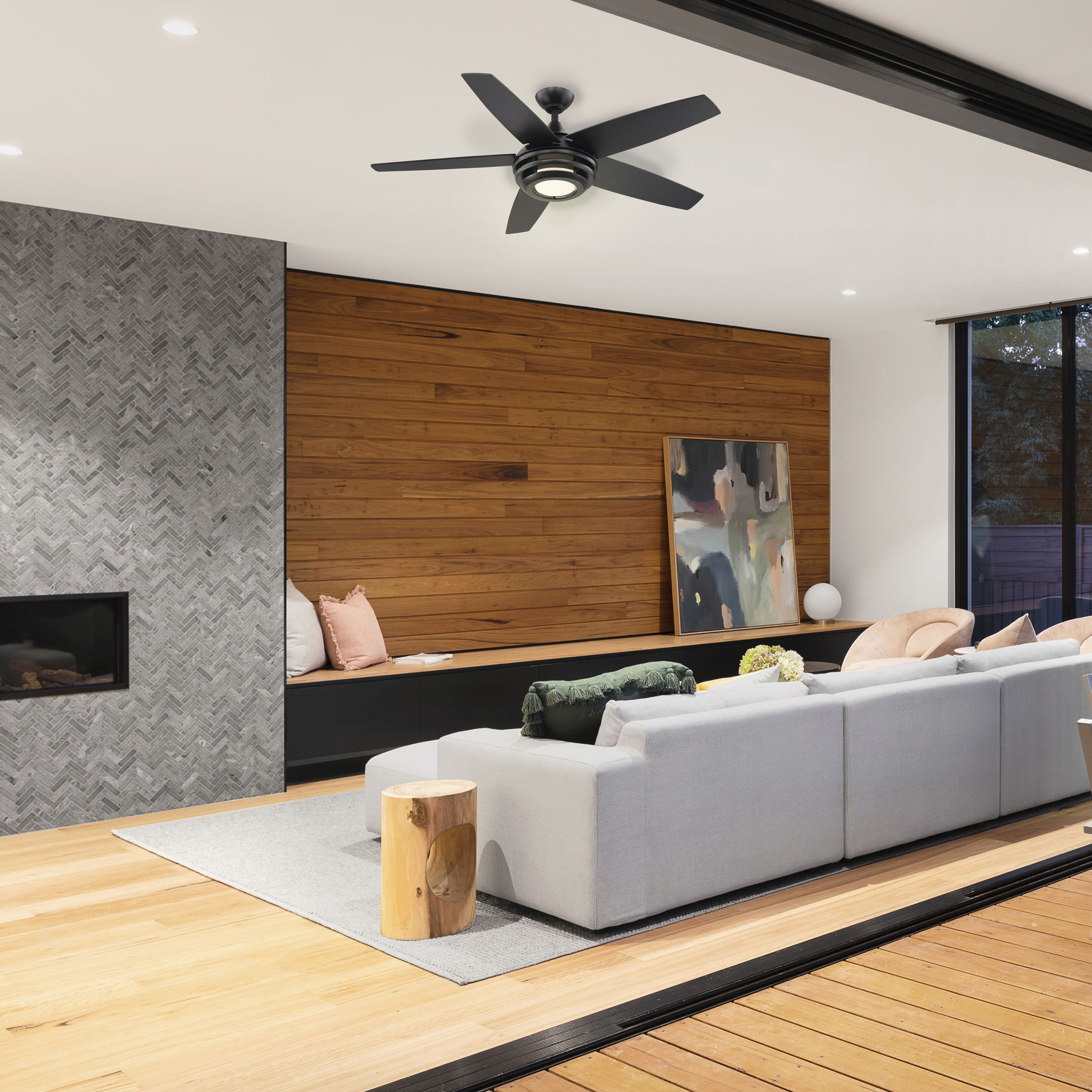 Petani 52 inch Matte Black Ceiling Fan