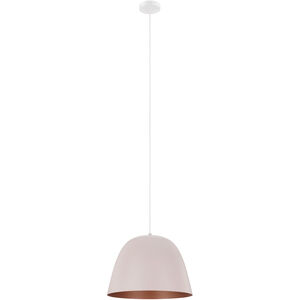 Coretto 1 Light 16 inch Apricot and Copper Pendant Ceiling Light