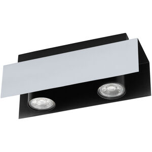 Viserba 2 Light 120 Aluminum and Black Track Light Ceiling Light