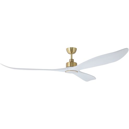 Westerly 84 inch Satin Brass with White Blades Ceiling Fan