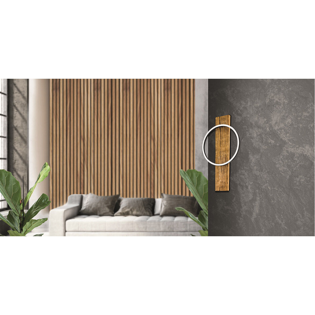 Boyal LED 5 inch Brushed Pine Wood Wall Sconce Wall Light