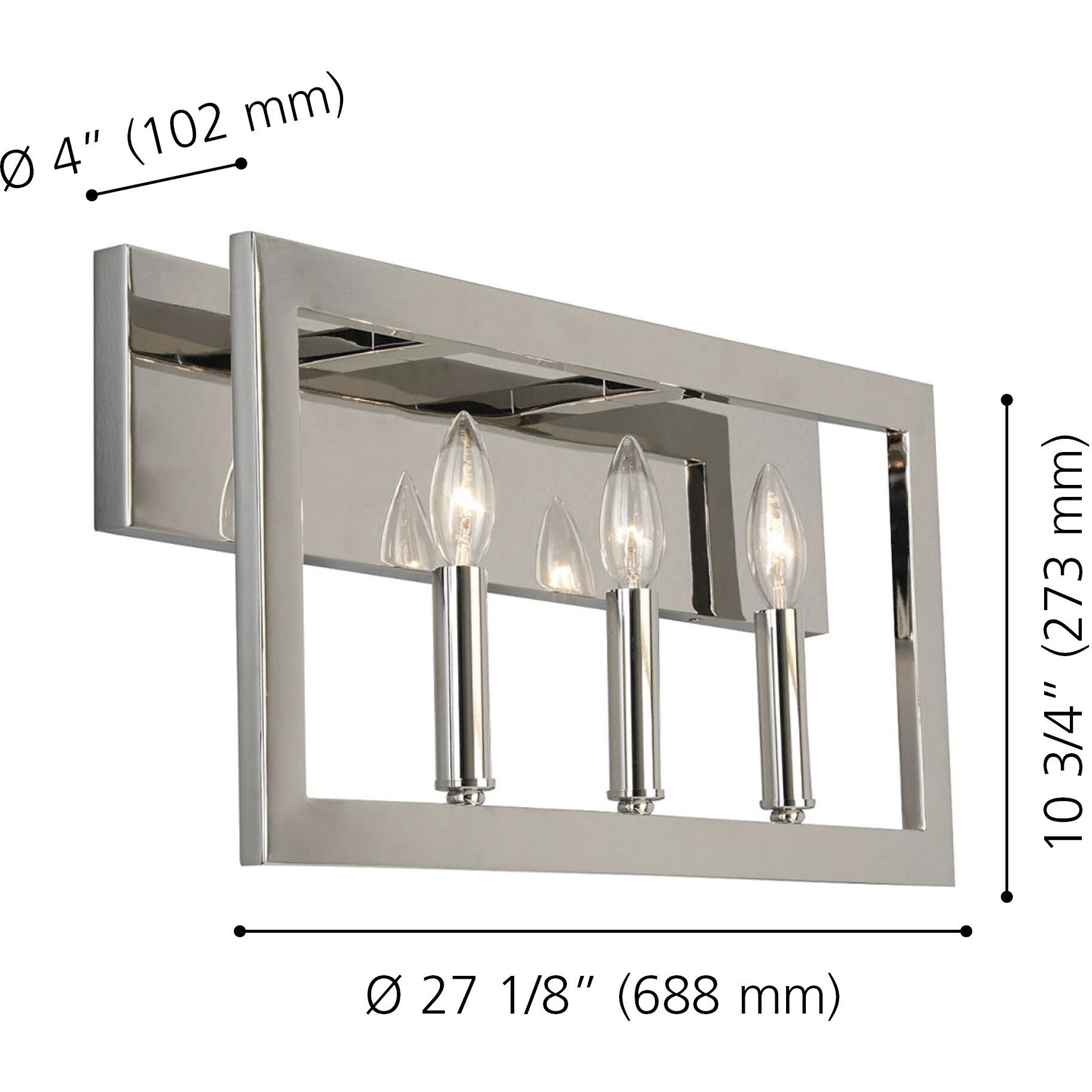 Jordan 3 Light 22 inch Satin Nickel Bath Vanity Wall Light