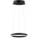 Tonarella LED 16 inch Black and White LED Pendant Ceiling Light