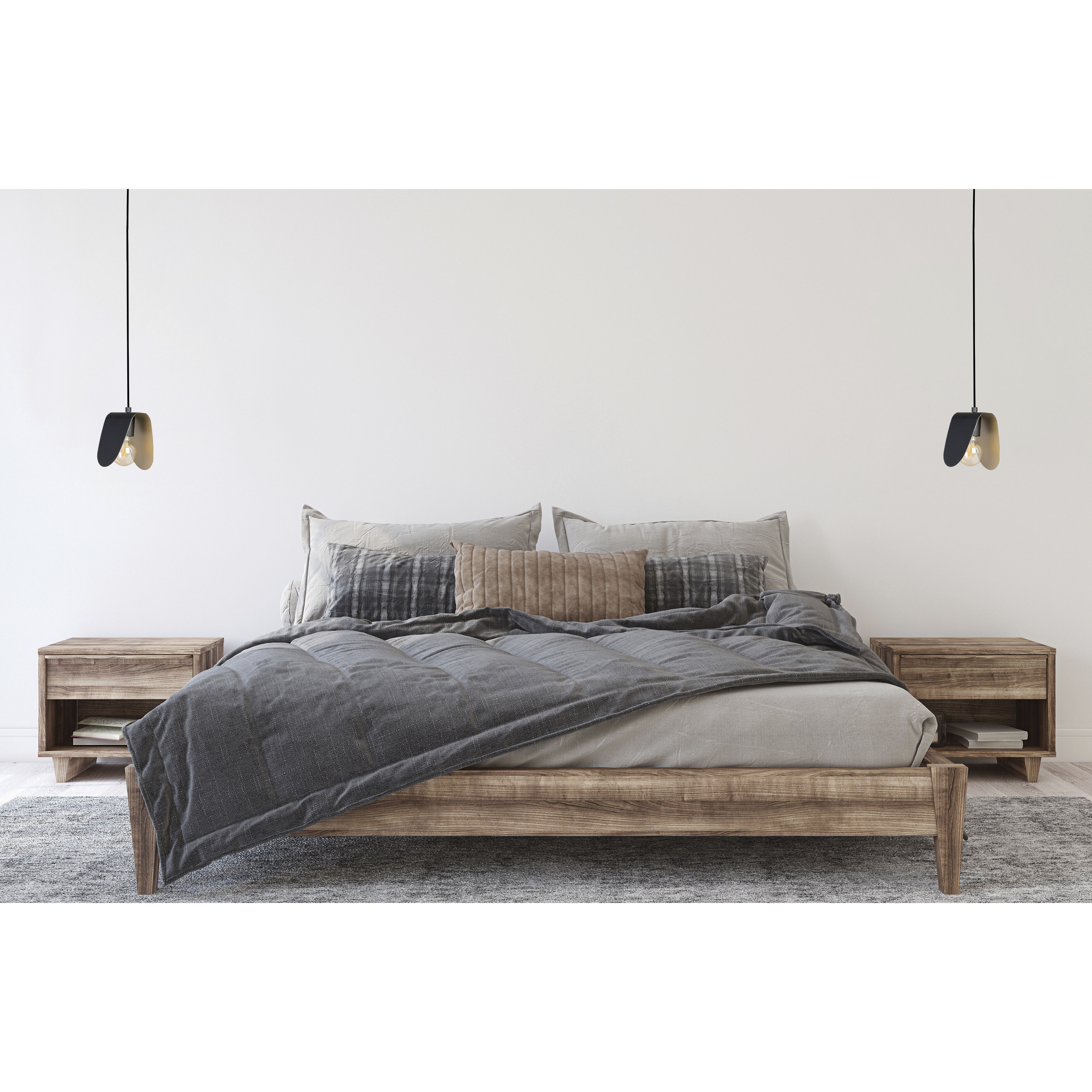 Serenara 1 Light 5.98 inch Black and Gold Mini Pendant Ceiling Light