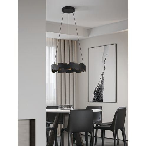 Altagracia LED 24.17 inch Black and Gold Pendant Ceiling Light