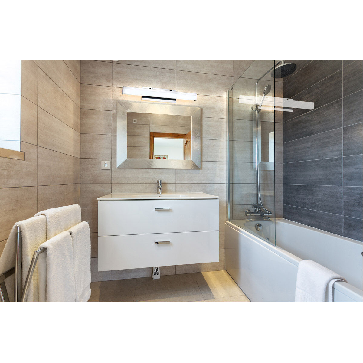 Hemlock 1 Light 27.5 inch Chrome Bath Vanity Wall Light