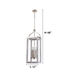 Montrose 5 Light 11 inch Acacia Wood and Brushed Nickel Foyer Pendant Ceiling Light