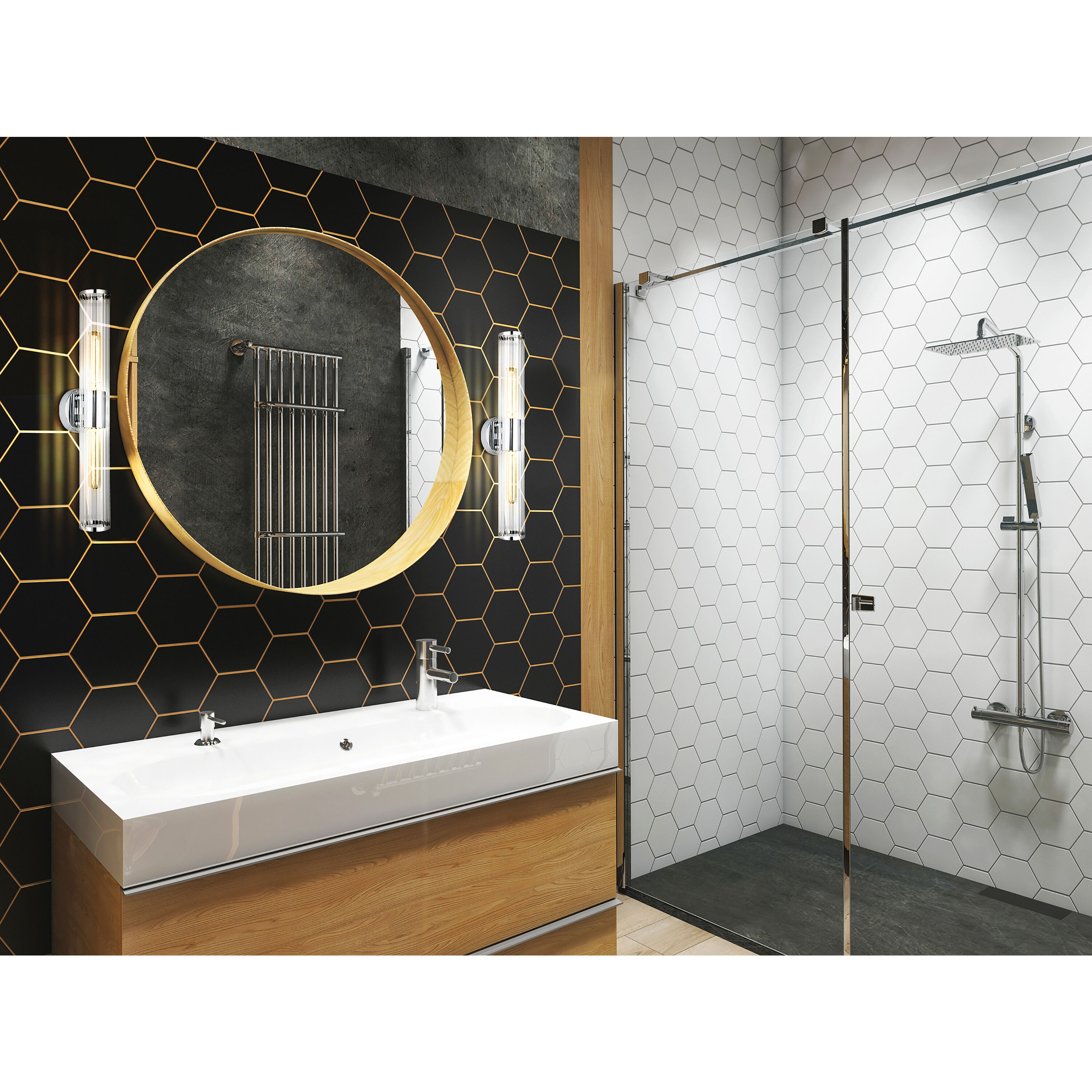 Varvara 2 Light 24 inch Chrome Bath Vanity Wall Light