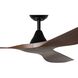 Surfline 52 inch Black with Walnut Blades Ceiling Fan