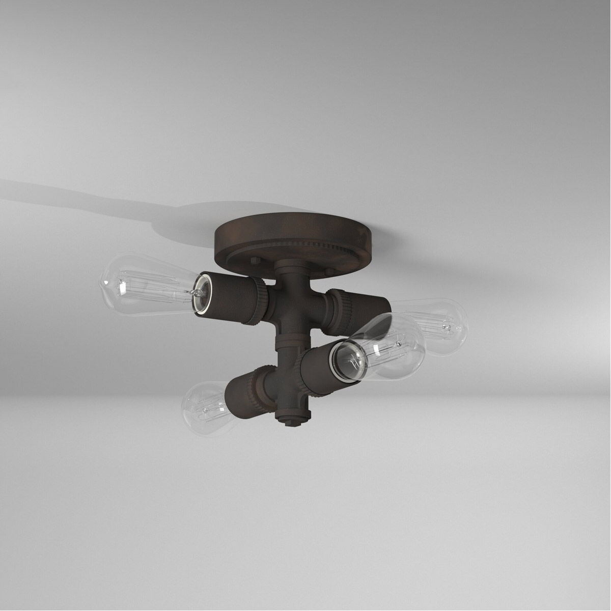 Wymer 4 Light 6.26 inch Zinc Flush Mount Ceiling Light