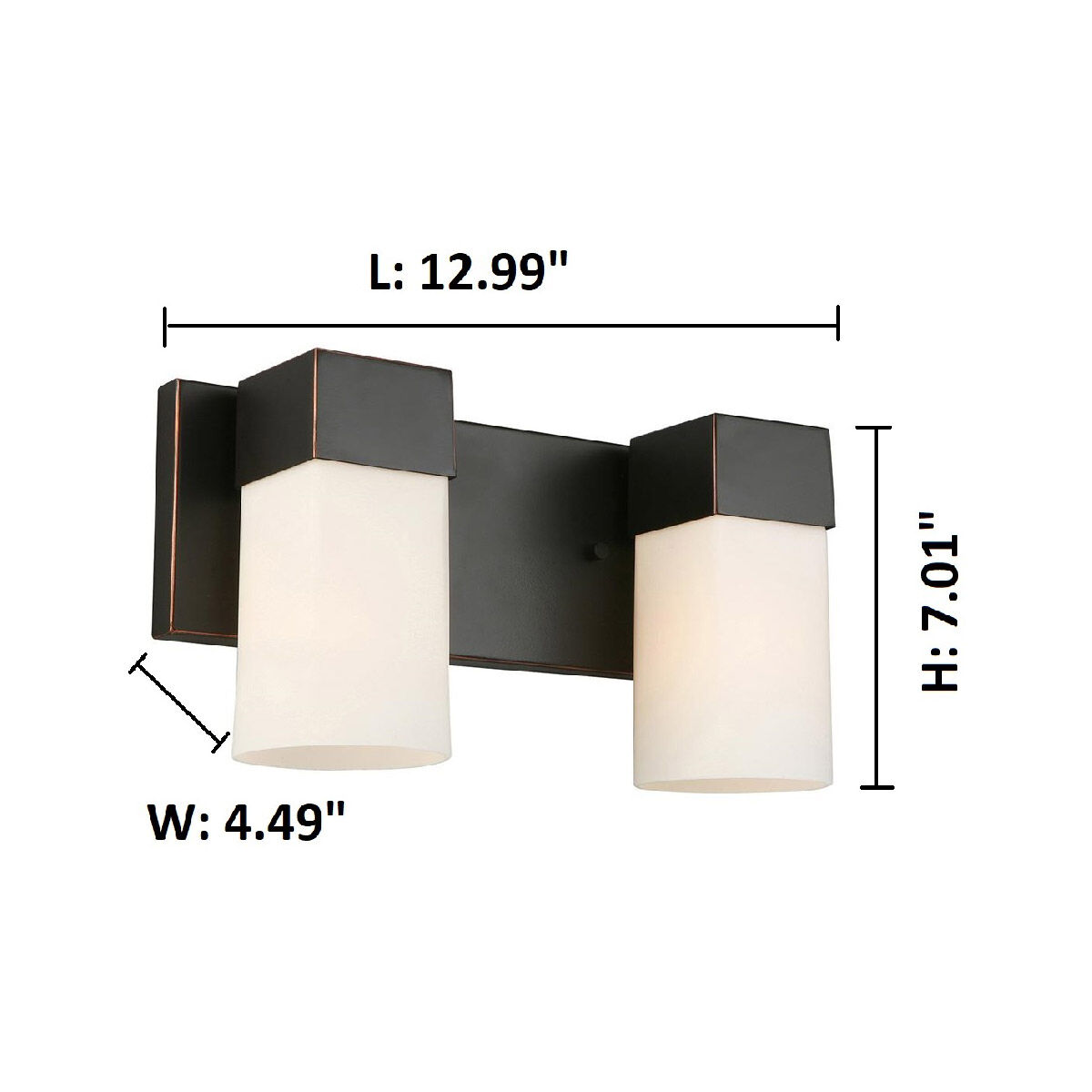 Ciara Springs 2 Light 12.99 inch Oil Rubbed Bronze Bath Vanity Wall Light