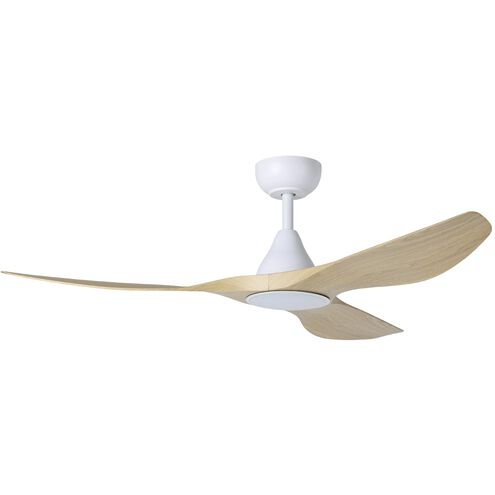 Surfline 52 inch White with Coastal Oak Blades Ceiling Fan
