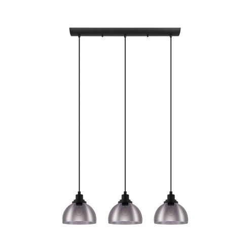 Beleser 3 Light 32 inch Matte Black Linear Pendant Ceiling Light