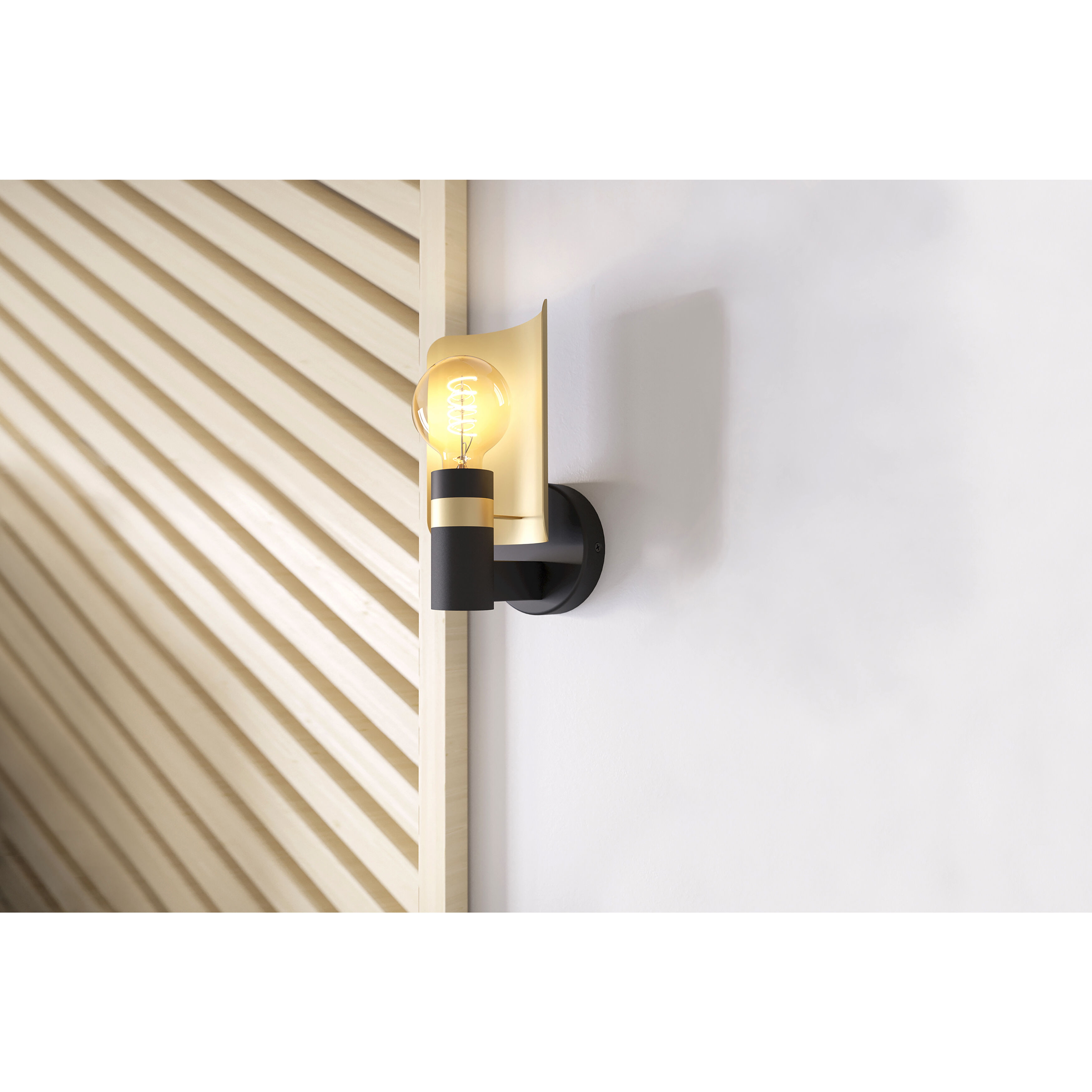 Hayes 1 Light 3.74 inch Black Wall Light