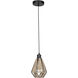 Adwickle 1 Light 7.87 inch Black Mini Pendant Ceiling Light