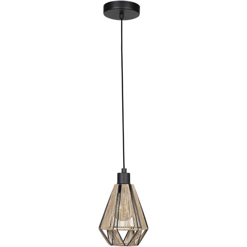 Adwickle 1 Light 7.87 inch Black Mini Pendant Ceiling Light