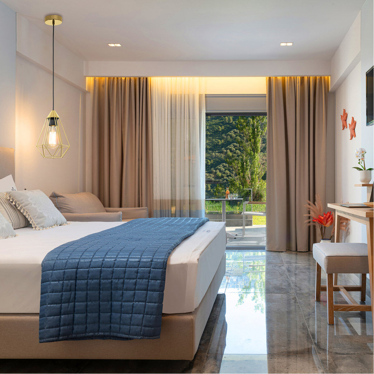 Tarbes 1 Light 6.75 inch Brushed Brass Pendant Ceiling Light