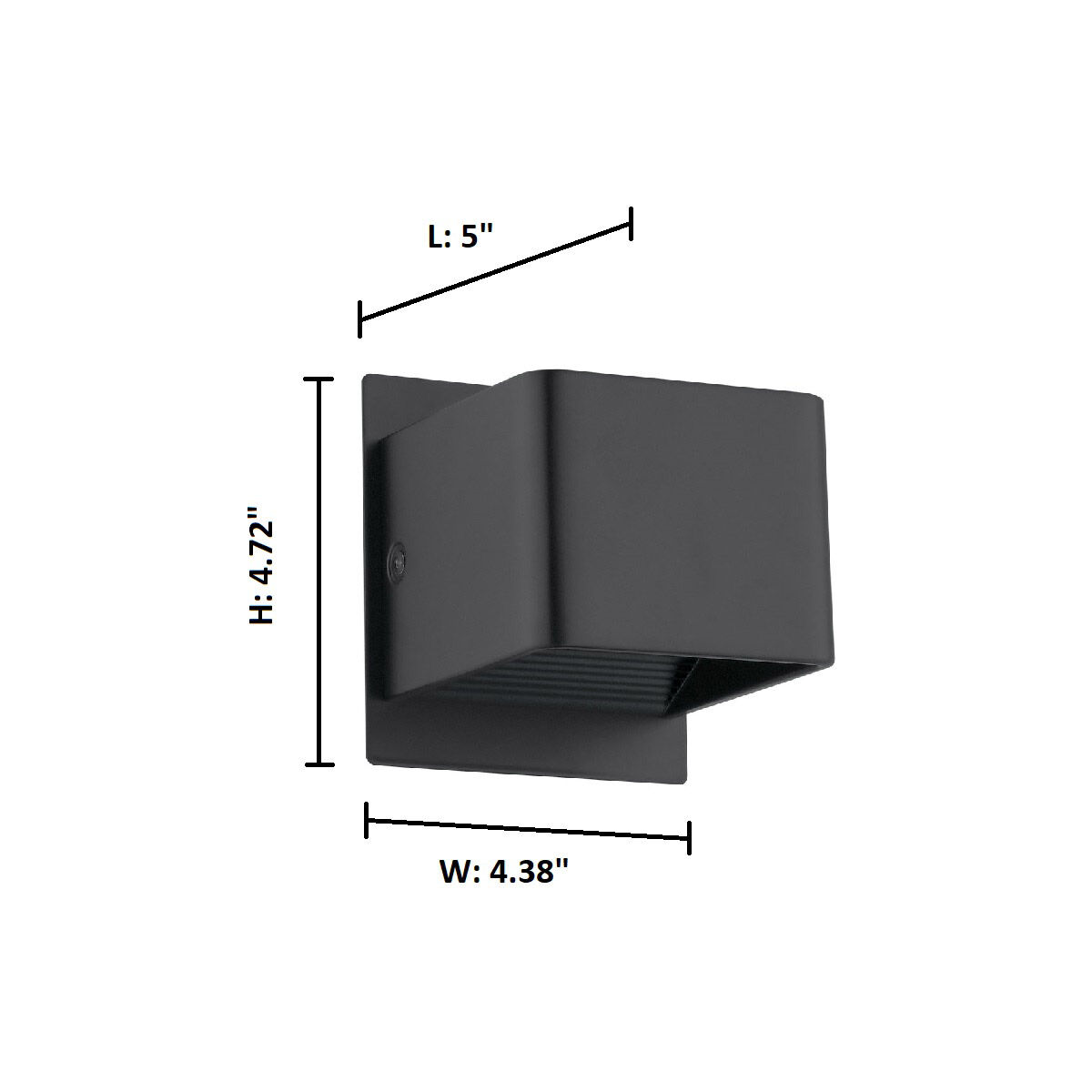 Sania 3 LED 5 inch Black Wall Light