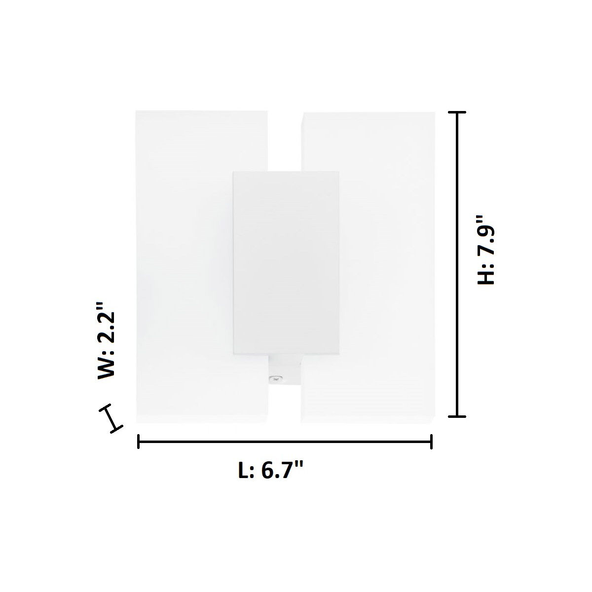 Metrass 2 LED 6.7 inch Matte White ADA Wall Sconce Wall Light