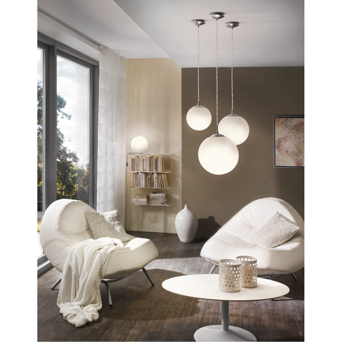 Rondo 1 Light 9.84 inch Matte Nickel Pendant Ceiling Light