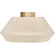 Lanier 1 Light 19 inch Wood and Cream Flush Mount Ceiling Light