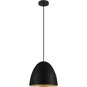 Sarabia 1 Light 10.83 inch Black and Gold Pendant Ceiling Light