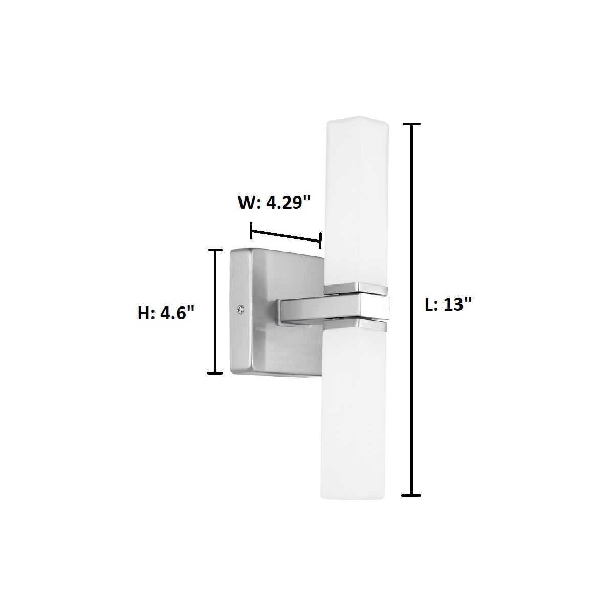 Palermo 2 Light 4.6 inch Matte Nickel Wall Light