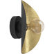 Saceda 1 Light 11.42 inch Black and Gold Leaf Flush Mount Ceiling Light