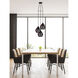 Carlton 3 Light 12.48 inch Matte Black and Copper Pendant Ceiling Light