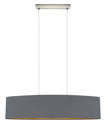 Maserlo 2 Light 39.37 inch Satin Nickel Pendant Ceiling Light