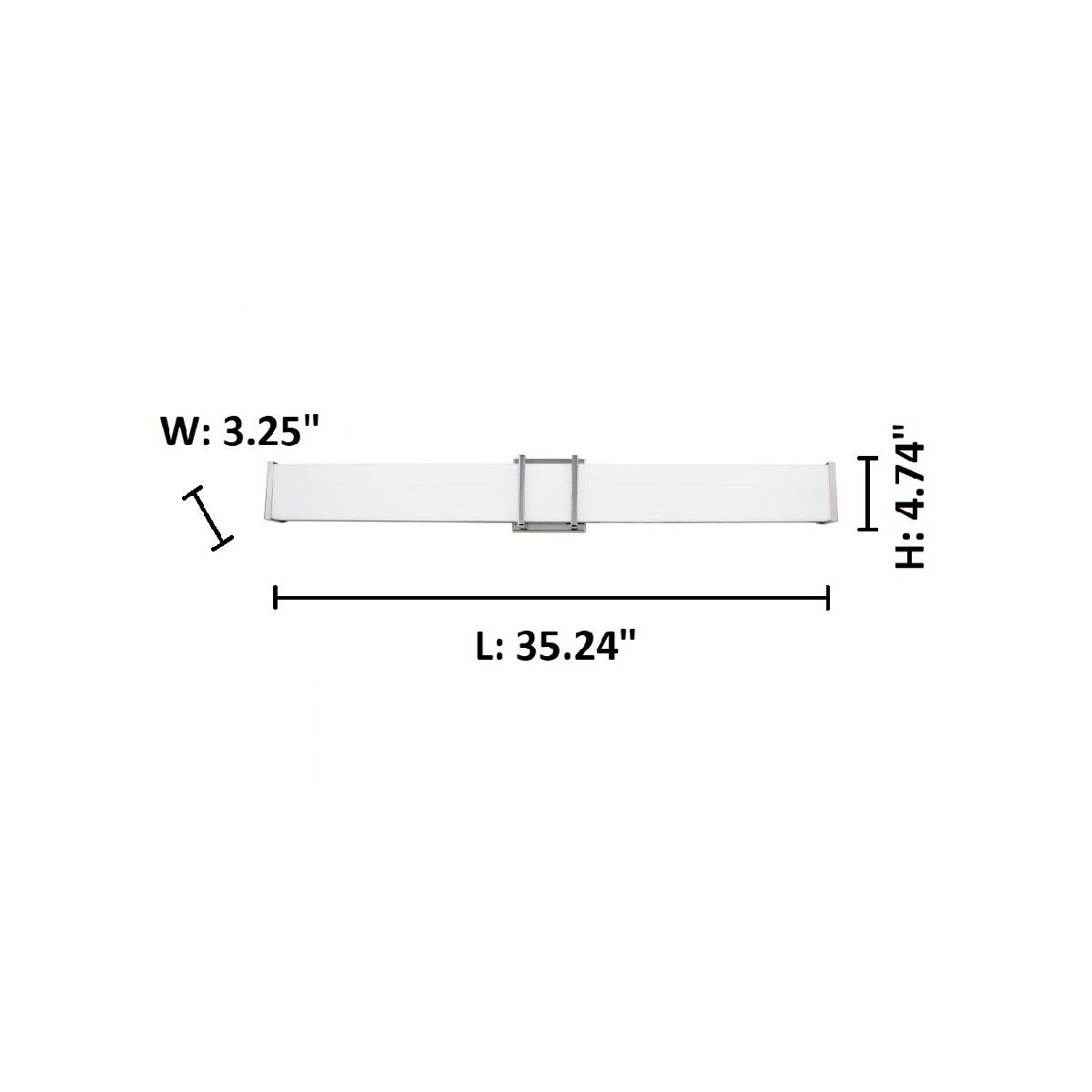 Tomero LED 35.24 inch Chrome Bath Vanity Wall Light