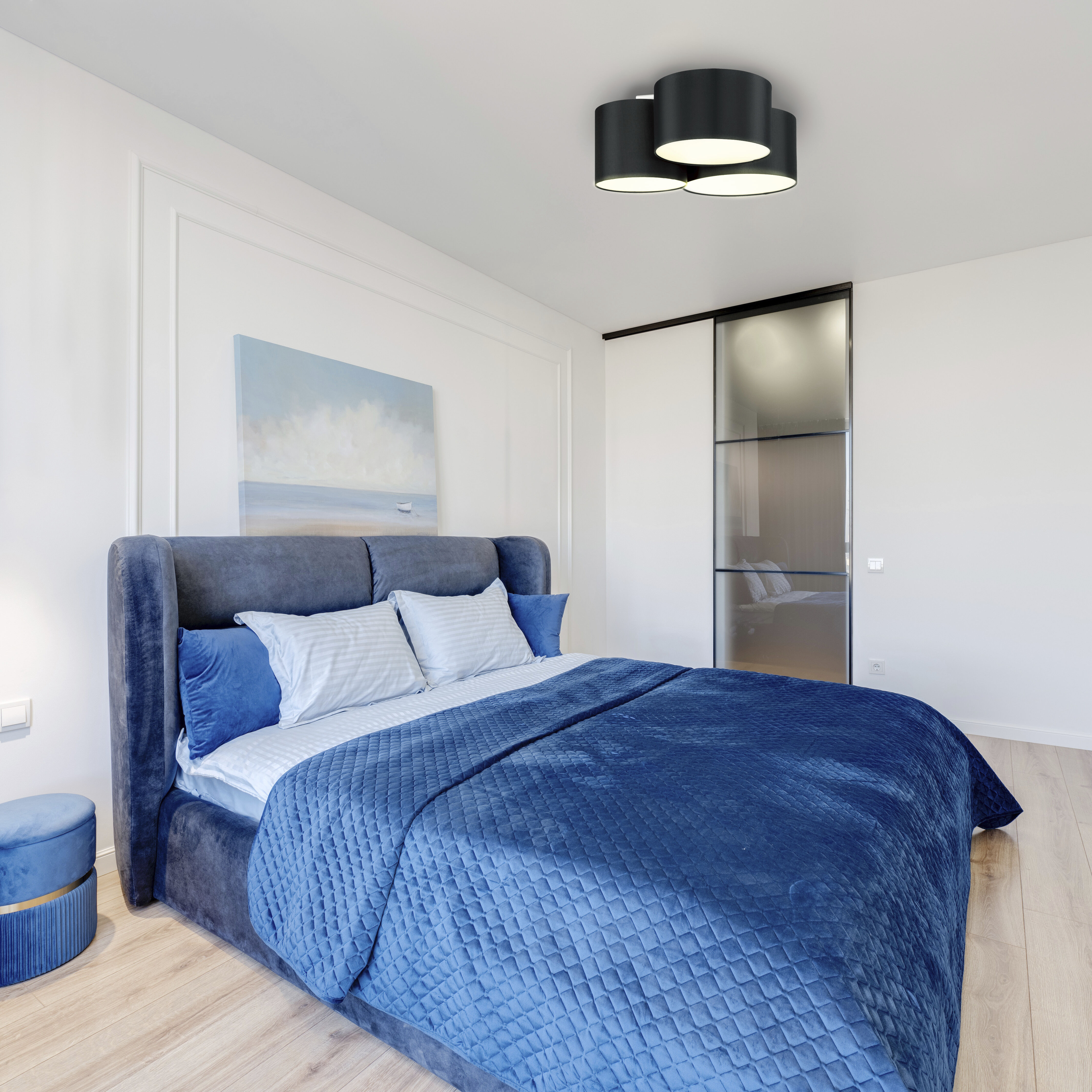 Pastore 2 3 Light 24 inch Black Flush Mount Ceiling Light