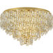 Calmeilles 10 Light 30.79 inch Brass Flush Mount Ceiling Light