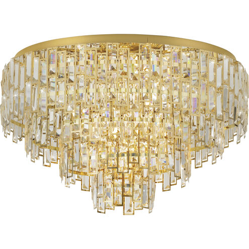 Calmeilles 10 Light 30.79 inch Brass Flush Mount Ceiling Light