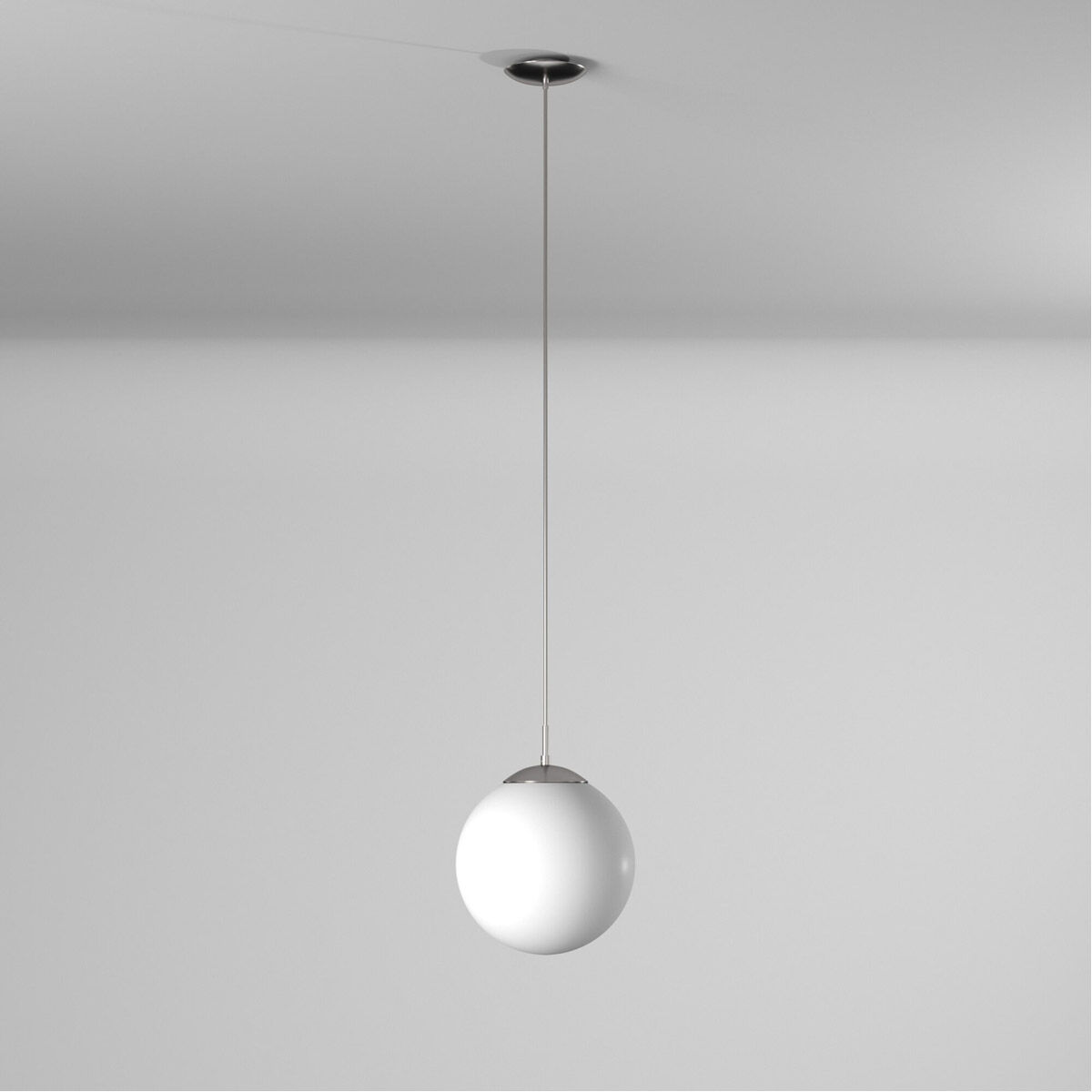 Rondo 1 Light 11.75 inch Matte Nickel Pendant Light Ceiling Light
