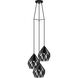 Carlton 3 Light 12.48 inch Matte Black and Silver Pendant Ceiling Light