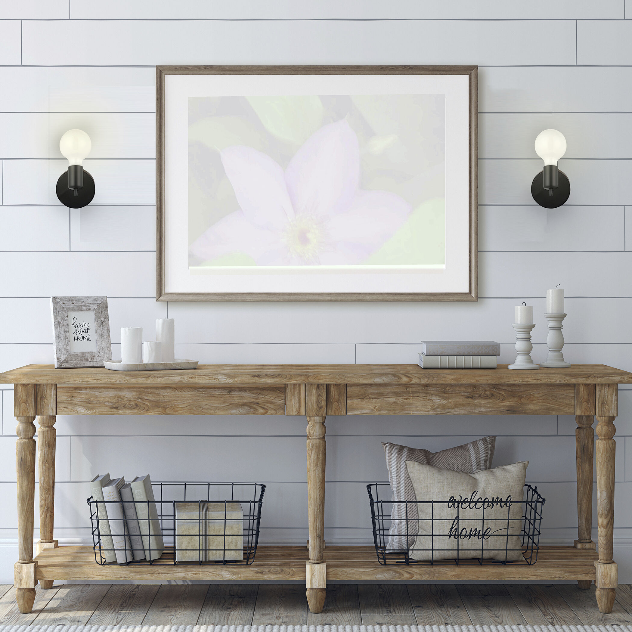 Avondale 1 Light 5 inch Matte Black Open Bulb Wall Sconce Wall Light