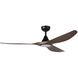 Surfline 60 inch Black with Walnut Blades Ceiling Fan