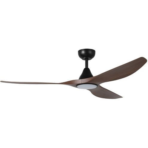 Surfline 60 inch Black with Walnut Blades Ceiling Fan