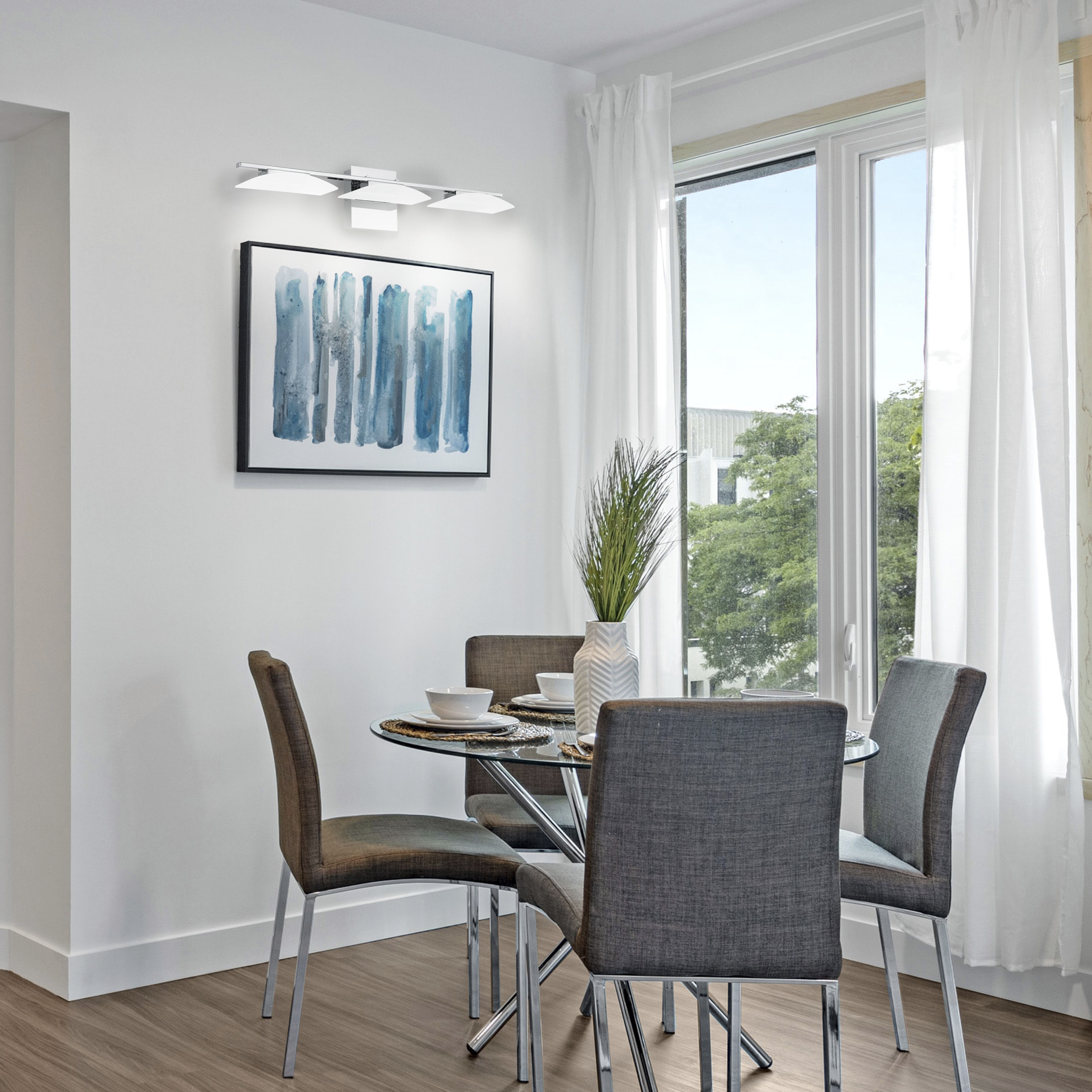 Metrass 3 LED 27.56 inch Chrome Bath Vanity Wall Light